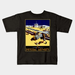 Imperial Airways Vintage Advertised Travel and Tourism Print Kids T-Shirt